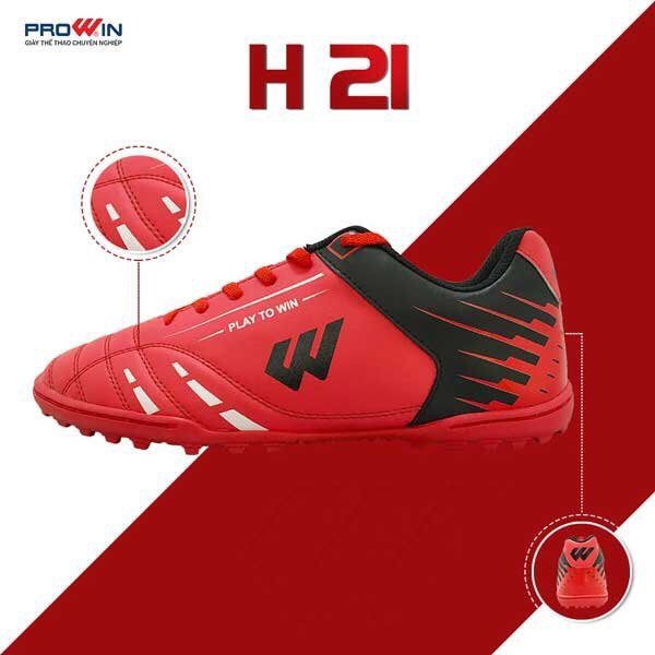Giày đá banh Prowin chính hãng H214 màu Đỏ