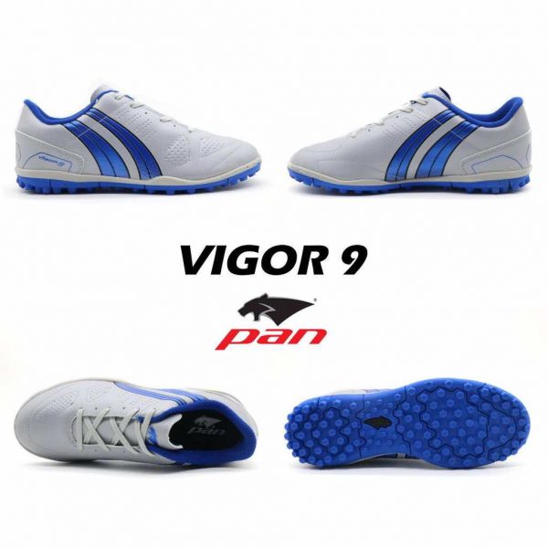 Giày đá banh Đế Đinh TF PAN VIGOR 9 màu Xanh Xám
