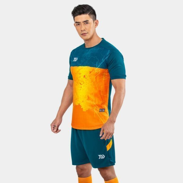 Áo bóng đá không logo Bul Bal – 6CITY vải mè màu Cam