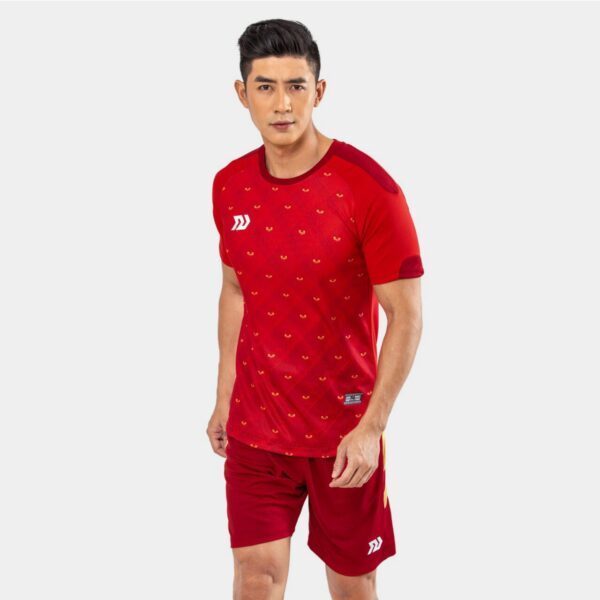 Áo bóng đá không logo Bul Bal – 6CITY vải mè màu Đỏ
