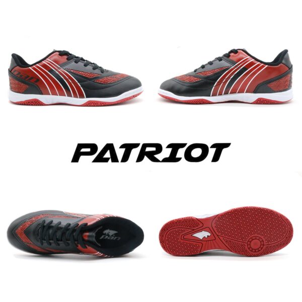 ​Giày đá banh Pan Patriot đế bằng IC màu Đen